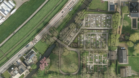 Bovenaanzicht Westerbegraafplaats Andijk